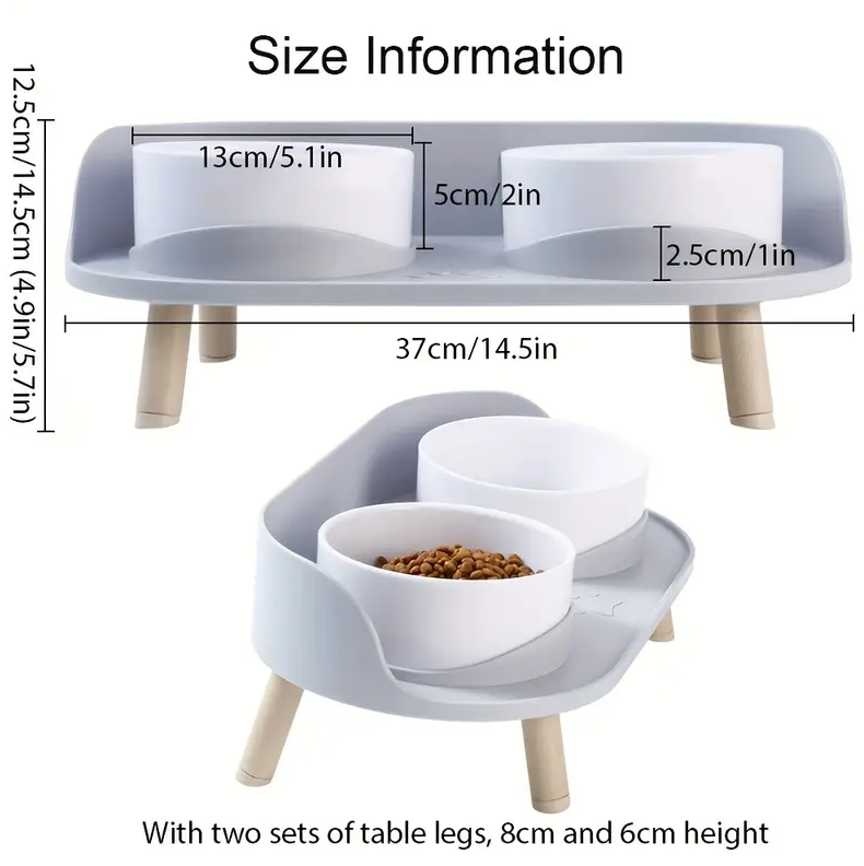 Ανυψωμένο Μπολ Φαγητού & Νερού – Minimal Design
